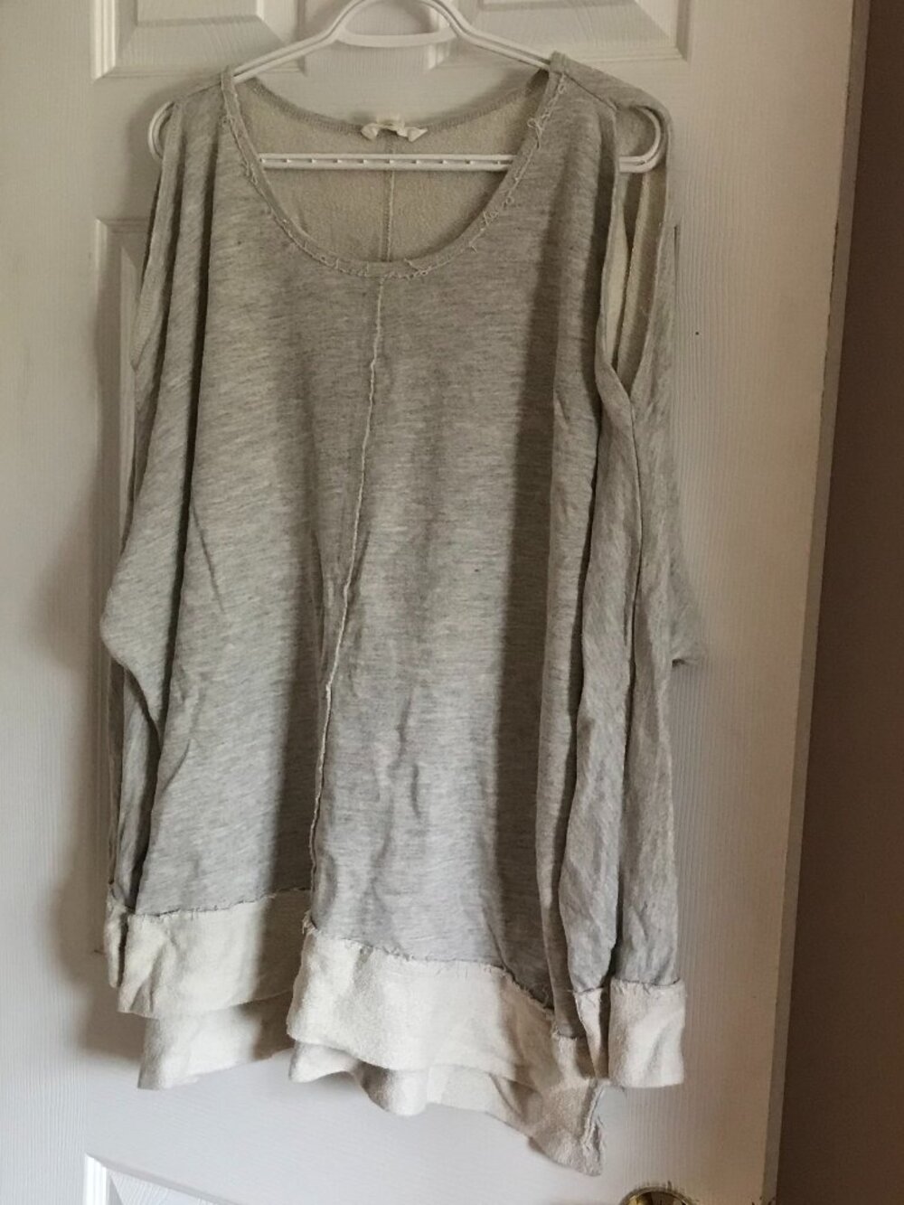 Caslon Cold Shoulder Sweatshirt Plus Size 2X
